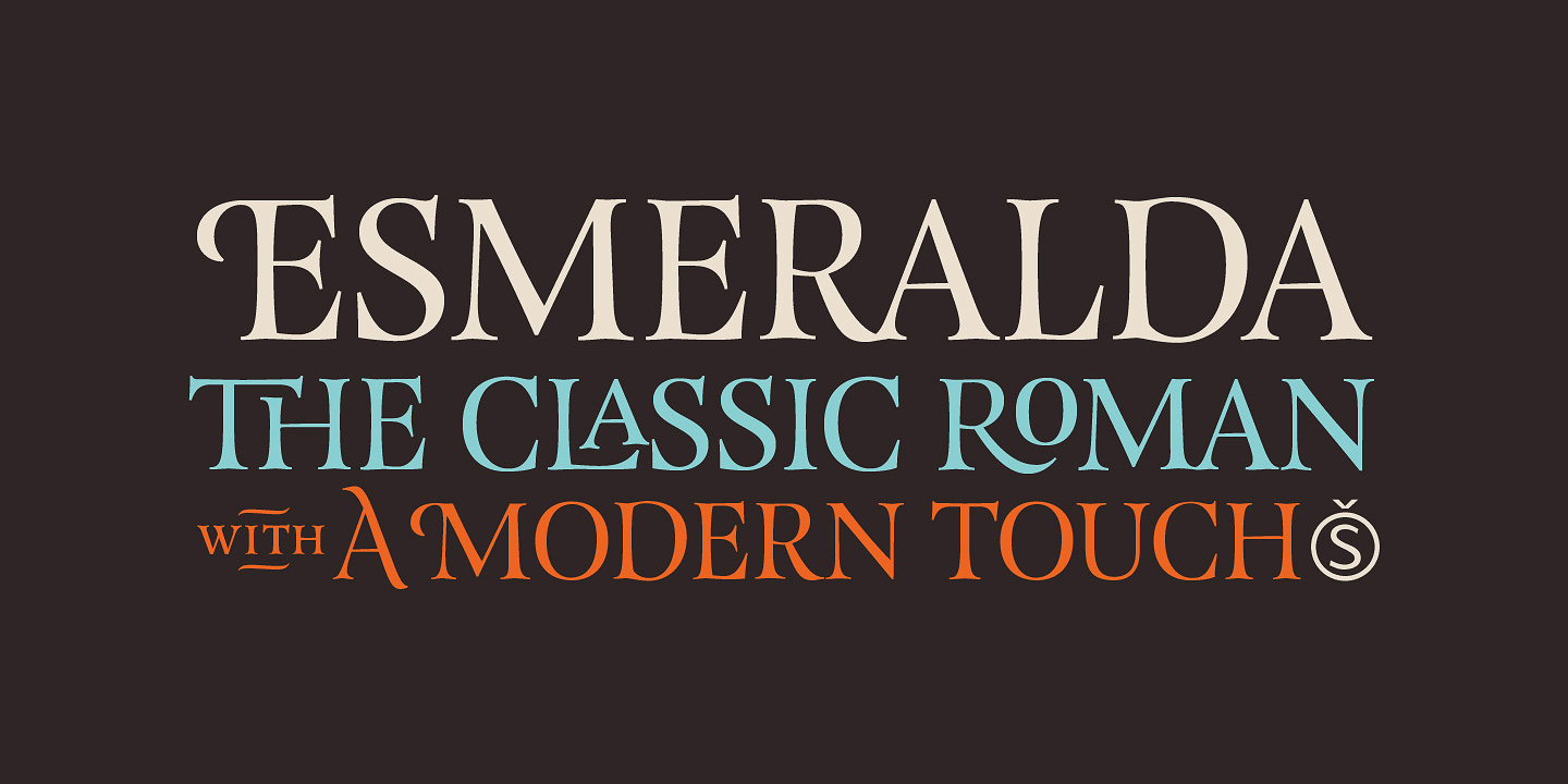 Пример шрифта Esmeralda Pro #29